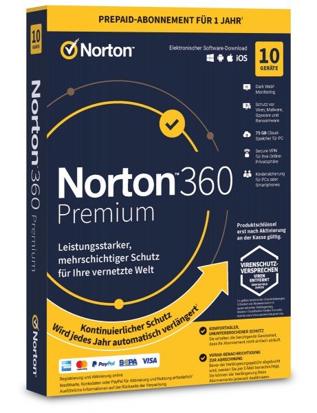 Norton 360 Premium 10 Geräte 1 Jahr 2024 - ESD