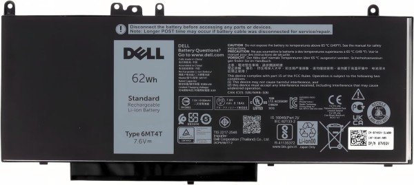 Original Dell Akku - 6MT4T - 62Wh für Latitude E5470 - E5570 - E5270 - 3510 - P3510