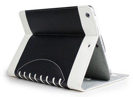 Noratio Smart Cover Footballstyle für iPad mini 1.-3. Gen. - schwarz / weiß