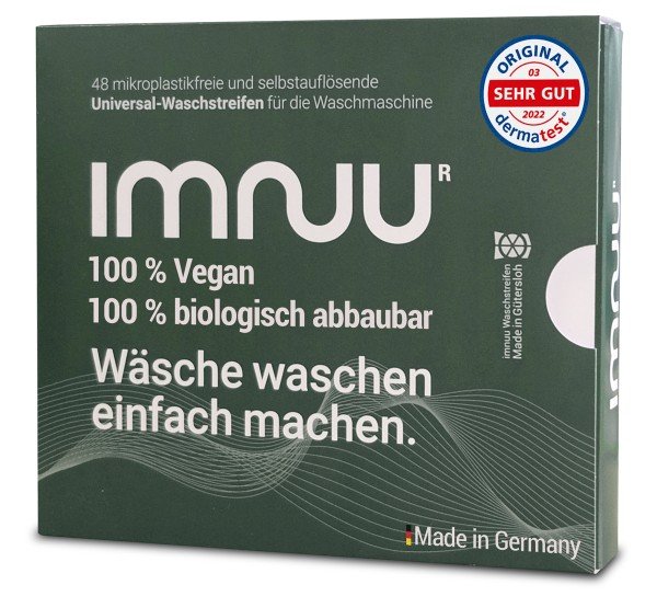 imnuu Universal-Waschstreifen - Naturfrische - 48 Stück - Vegan - Frei von Mikroplastik