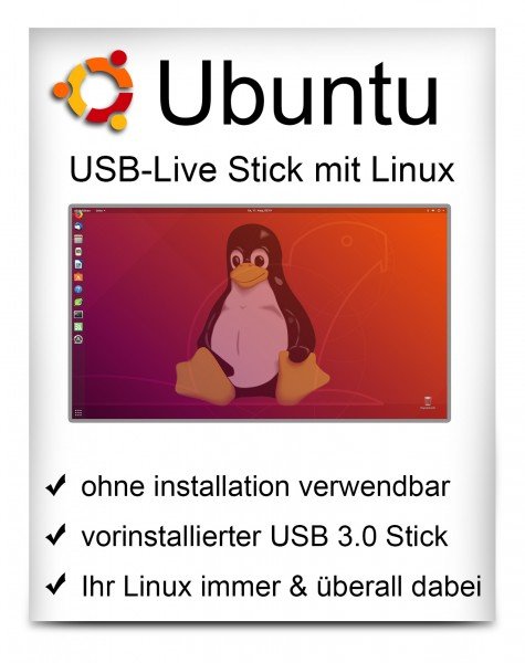 USB-Live Stick: Linux Ubuntu mit 64 Bit 32 GB USB 3.0