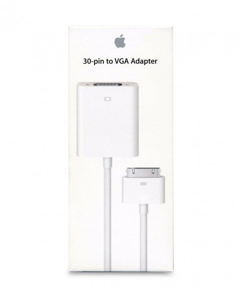 Original Apple MC552ZM/B 30-pin to VGA Adapter - A1368 - weiß